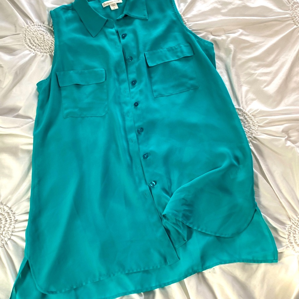 Coldwater Creek Lg sheer blouse